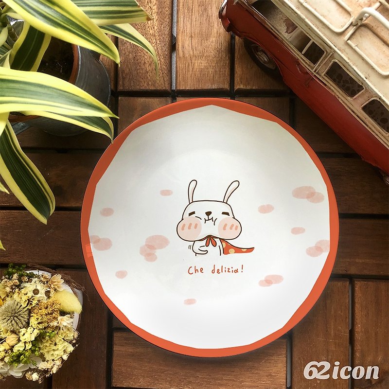 MIWA2-Too delicious -8 bone china plate - จานเล็ก - เครื่องลายคราม หลากหลายสี