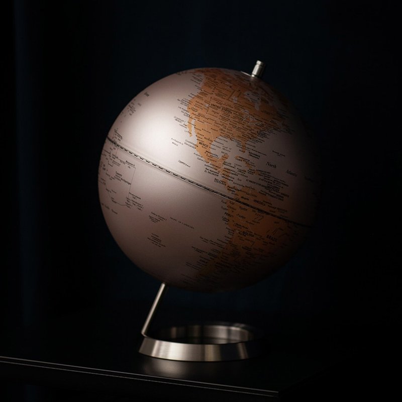 SkyGlobe 10"Silver Sea Gold Land Globe - Items for Display - Plastic Gold