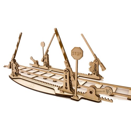 CUBICO 酷比客 /Ugears/ 烏克蘭木製模型 鐵軌及平交道 Set of rails