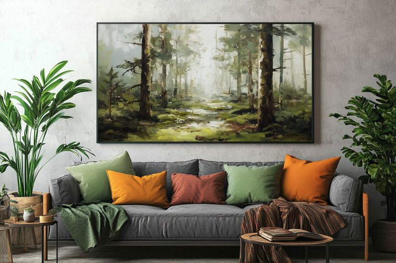 森苔 自然詩境系列 藝術微噴 森林風景掛畫 森系北歐風 客廳臥室 - 海報/掛畫/掛布 - 棉．麻 