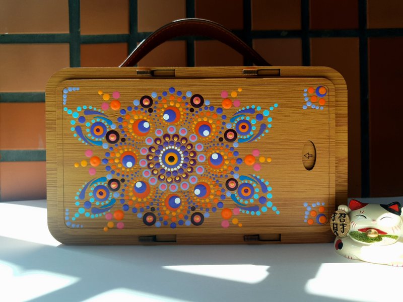 Dot Mandala 手繪曼陀羅提盒 - 擺飾/家飾品 - 竹 多色