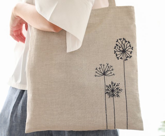 Lacyie Tote BagGift Bag Cute Linen Embroidery Candy Bag for Decor Gifts 