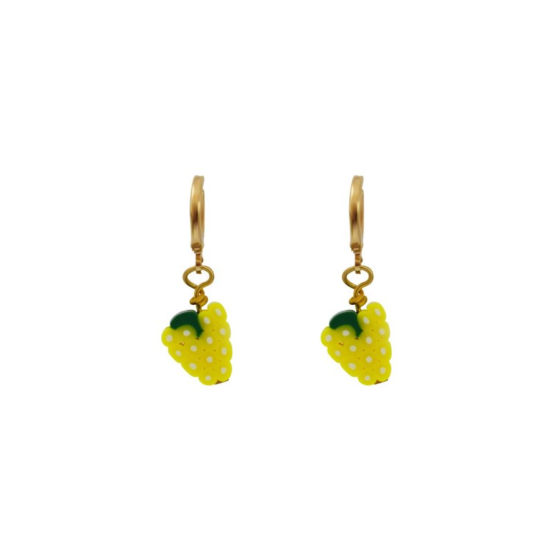 White grape fruit huggie earrings | by Ifemi Jewels - อื่นๆ - วัสดุอื่นๆ สีทอง