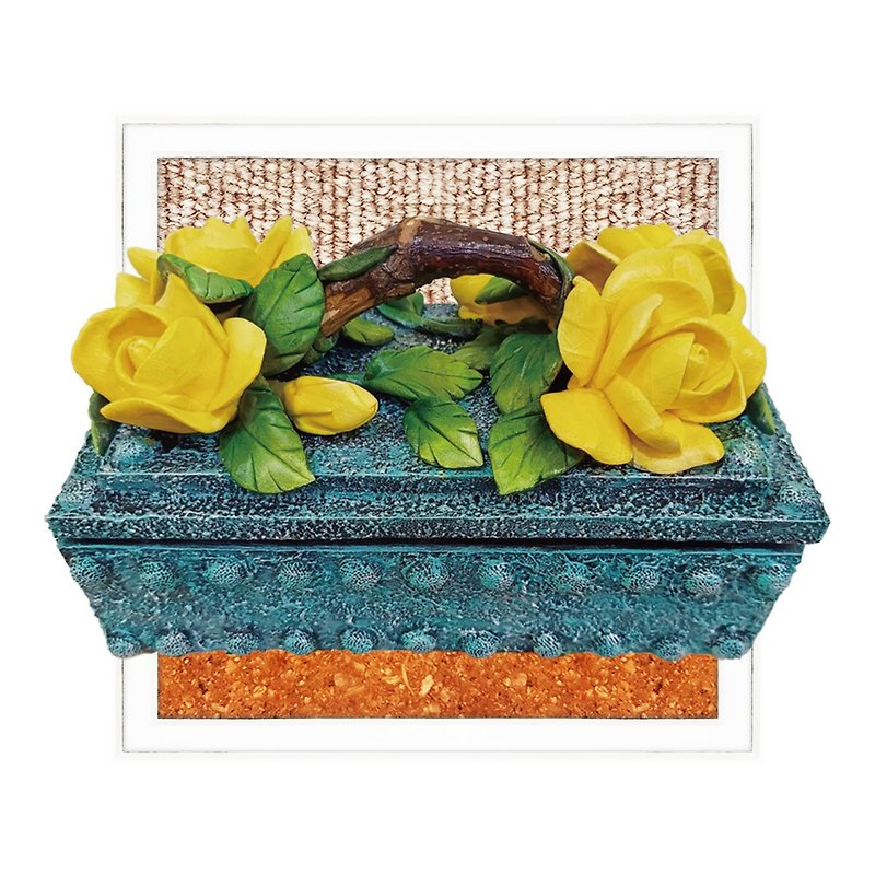【訂製】置物盒 花卉置物盒 花卉手工藝 - 收納箱/收納用品 - 樹脂 