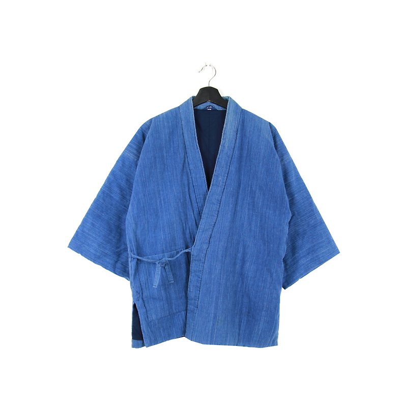 戻るビジネス服のジャケットの綿の店内グリーン::日本の家庭に染色されたタンニン//ユニセックス//ヴィンテージ（BT-13） - ジャケット - コットン・麻 