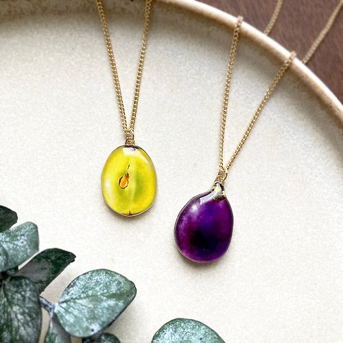Little brilliant days Tea and Fruit Grape necklace ぶどうネックレス