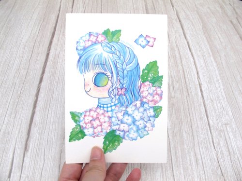 Rita.Littleland 夏 • 繡球花 明信片