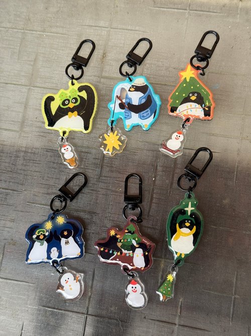 シャカシャカキーホルダー　③ペンギン シャカシャカキーホルダー③ペンギン