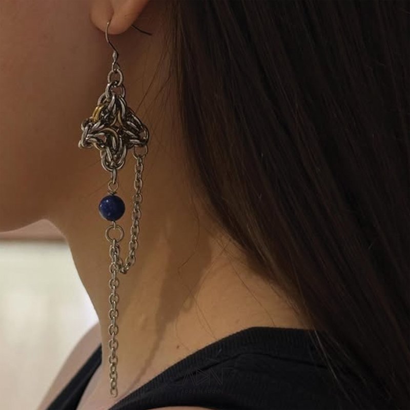 Earrings  Dok Krajang #2 - 耳環/耳夾/耳骨夾 - 不鏽鋼 銀色