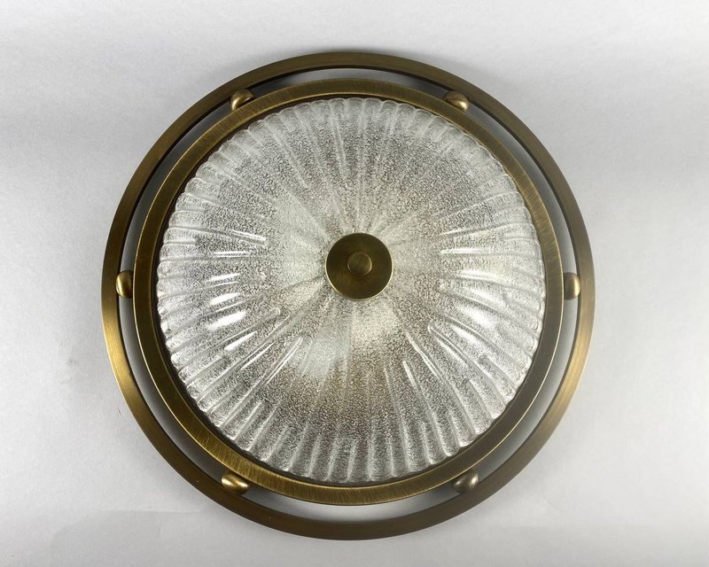 大天花板嵌入式吊燈 來自德國 1970 |稀有復古版 - 燈具/燈飾 - 玻璃 透明