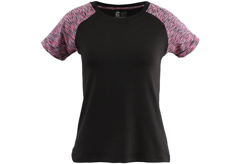 Tools female round neck short sleeve light row T / short sleeve T / wicking T # pink - Women's Tops - Polyester Pink