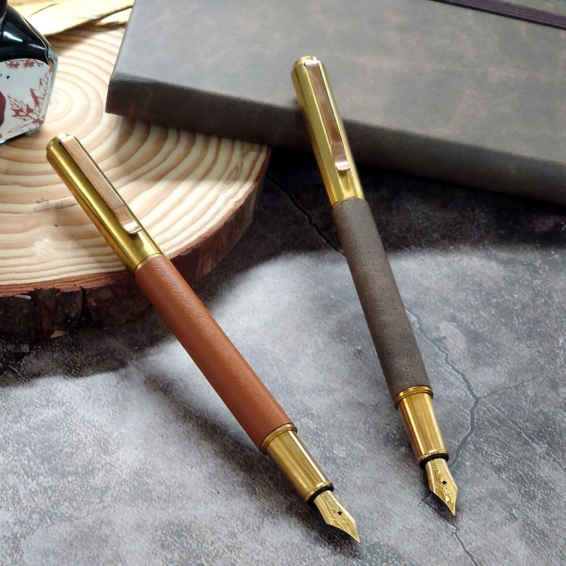 [Customized Gift] IWI Handscript Manuscript Fountain Pen - Vintage Bronze#Free Engraving - Fountain Pens - Copper & Brass 