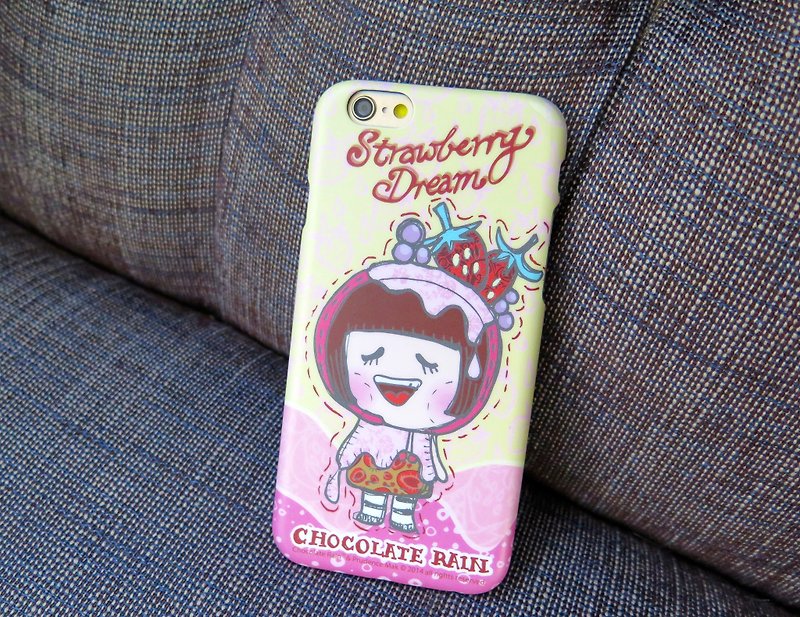 iPhone 6/6s Chocolate Rain 草莓小女孩 超薄貼身 手機殼 手機套 - 手機殼/手機套 - 塑膠 粉紅色
