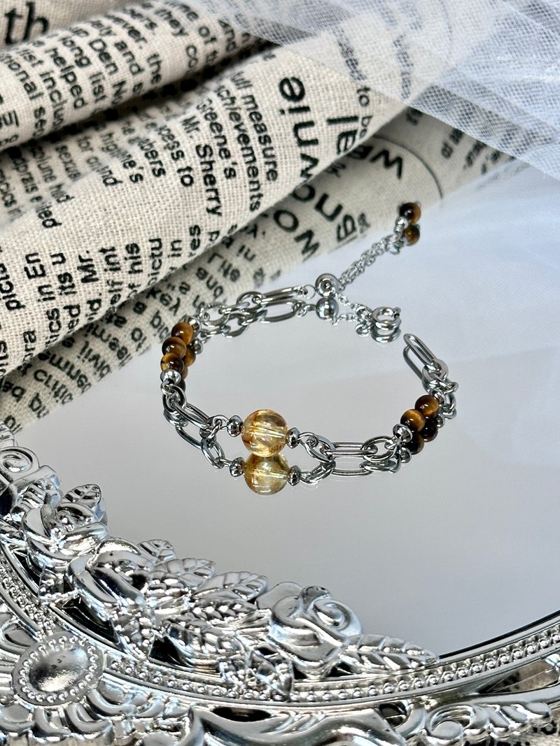 Romantic Alchemist Crystal Bracelet/Druna Series/Medical Steel/Citrine/ Stone - สร้อยข้อมือ - คริสตัล สีเหลือง