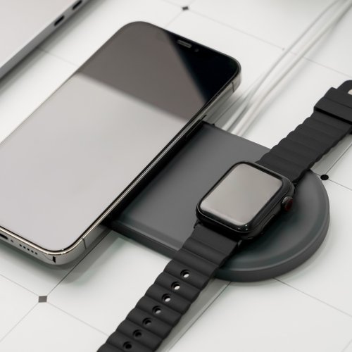 AHAStyle 官方品牌店 iPhone MagSafe/Apple Watch 二合一充電收納底座矽膠保護套