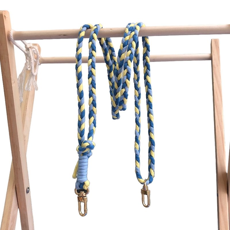 DQR fine model/can be customized. Braided mobile phone lanyard. Adjustable mobile phone strap. Can be hung around the neck. Gift - Lanyards & Straps - Cotton & Hemp Blue