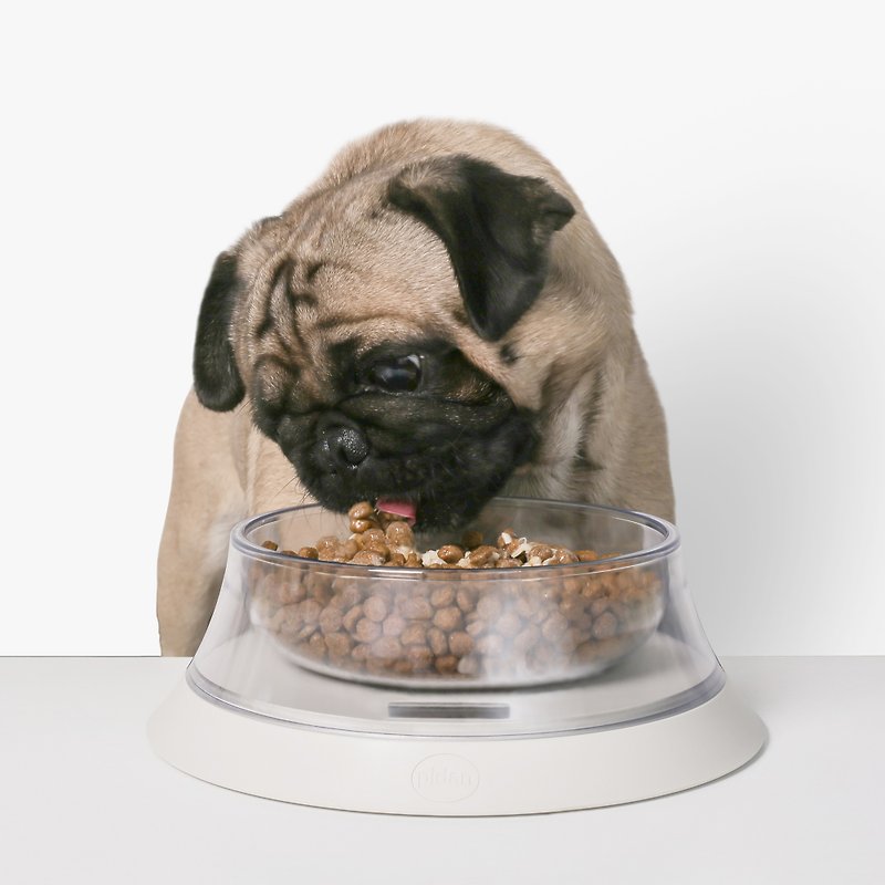 Pet bowl intelligent weighing bowl cat bowl dog food bowl accurate measurement - ชามอาหารสัตว์ - พลาสติก สีเทา