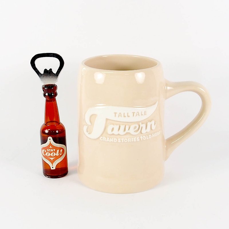 Bistro Beer Cup Send Magnetic Opener [Father's Day Gifts] - Mugs - Other Materials Orange