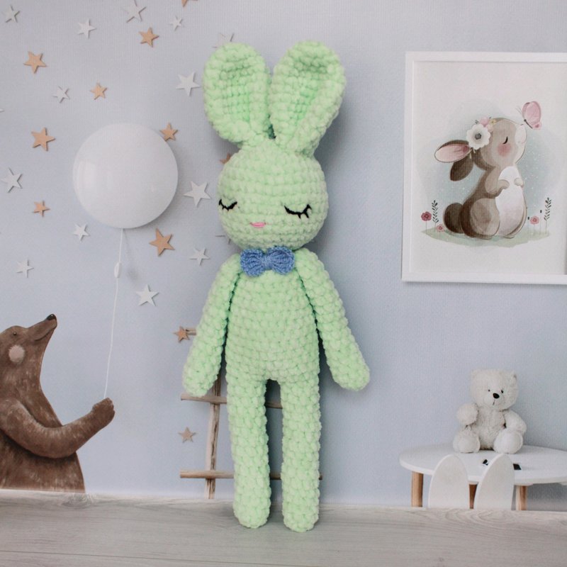 teddy bunny, toy long-legged bunny, stuffed toy rabbit, Easter bunny - ของเล่นเด็ก - วัสดุอื่นๆ 