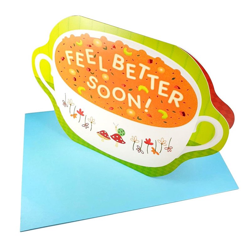 Super Large Sheet - Get Well Soon Energy Soup【Hallmark-Card Rehabilitation Condolences】 - การ์ด/โปสการ์ด - กระดาษ หลากหลายสี