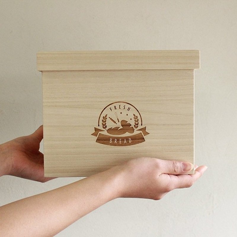 パン箱　日本製　ブレッドケース パンケース　FRESH BREAD　1.5斤  保存箱  桐箱　米びつ　ブレッドボックス - 調理器具 - 木製 