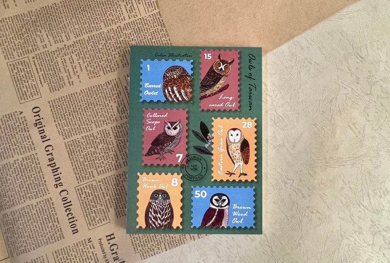 [Multi-functional and timeless threaded calendar for thousands of years] Owl stamp style (four styles in total) - สมุดบันทึก/สมุดปฏิทิน - กระดาษ หลากหลายสี