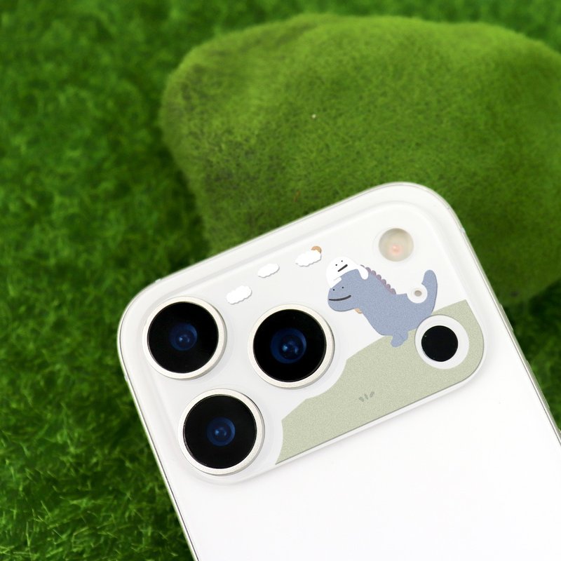 【韓国風だらだらモンスター】ペイントレンズベースステッカー MAGSAFEバックステッカーセット for i17 Pro Max - スマホアクセサリー - その他の素材 