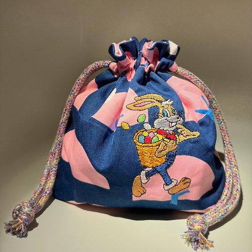 織樂園 Knitdise 彩蛋邦妮-中型束口袋