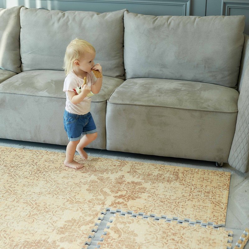 Playzu | Cutest Baby Flooring Mats | Coastal Breeze - Rugs & Floor Mats - Other Materials Orange