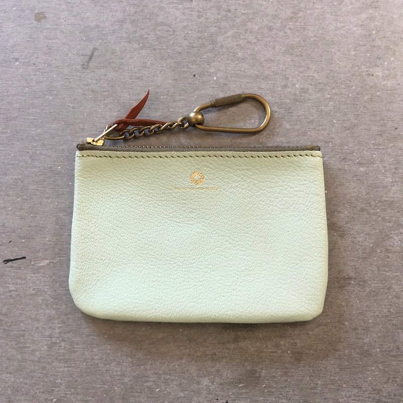 isni multipurpose for key & coin purse /handmade /sheepskin - Handbags & Totes - Genuine Leather Silver