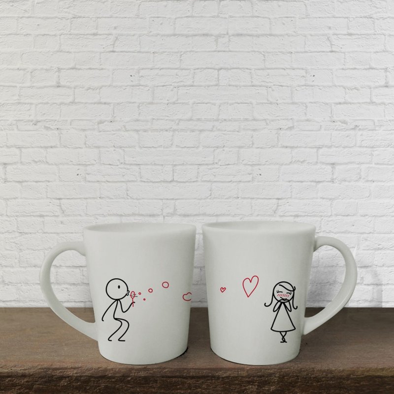 LOVE BUBBLE  Coffee Mugs by HUMAN TOUCH - Mugs - Clay White