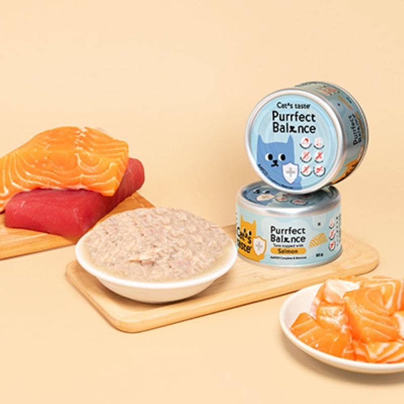 Cat's taste 貓可滋味完美貓鮪魚鮭魚肉湯主食罐 - 貓/狗罐頭/鮮食 - 其他金屬 