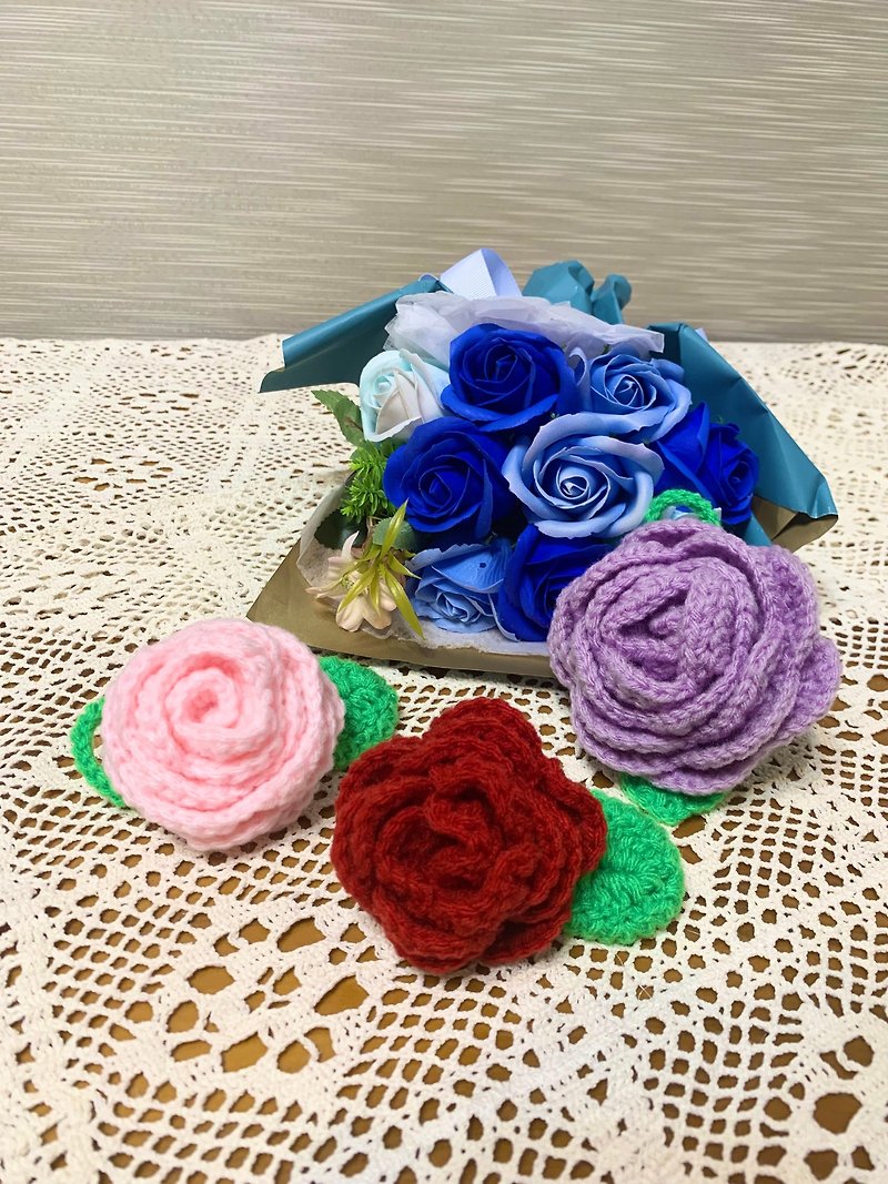 Japanese antibacterial dishcloth/dishcloth. Hand made. Rose. 3 pieces, large, medium and small, 1,000 yuan/dishwashing cup - Dish Detergent - Other Materials 
