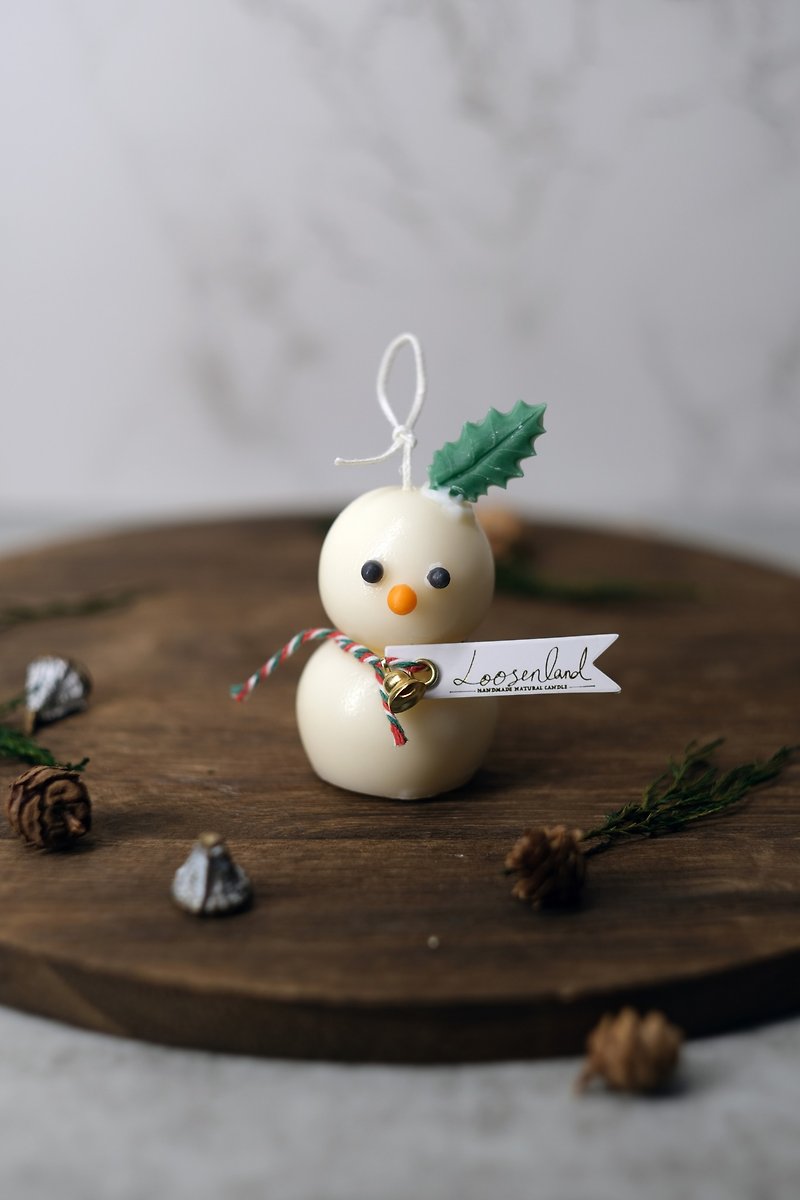 Christmas Series - Scented Soy Wax Snowman Candle | Xmas Gift - เทียน/เชิงเทียน - ขี้ผึ้ง 