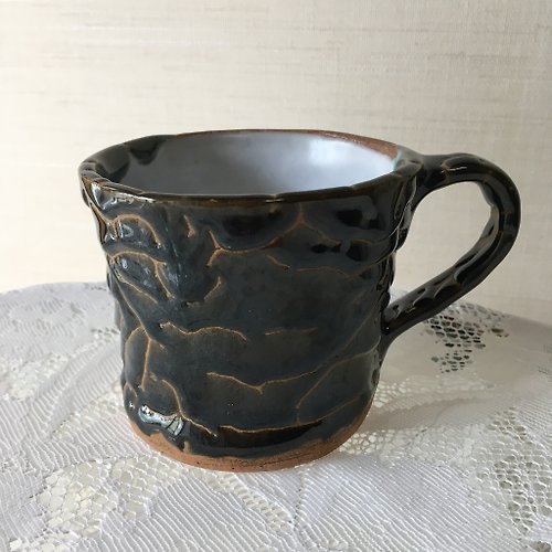 Kirakuan Japanese Pottery 日本製マグカップ 深緑