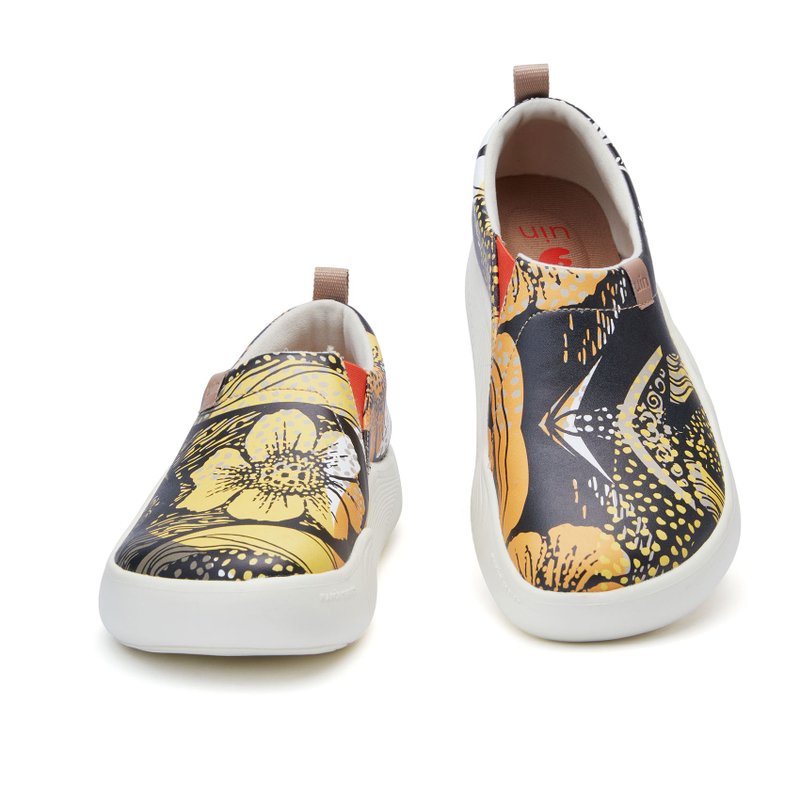 [Uin] Spanish original design | Folk Floral Toledo 10 Painted Casual Women's Shoes - รองเท้าลำลองผู้หญิง - วัสดุอื่นๆ หลากหลายสี