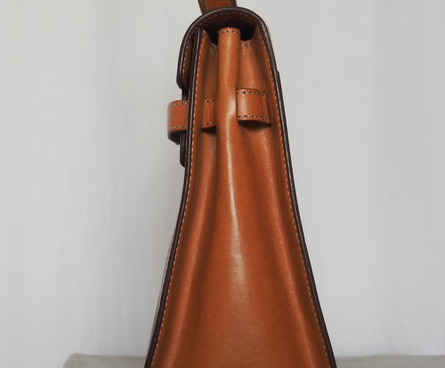 CELINE セリーヌ マカダム ケリー ハンドバッグ ブラウン