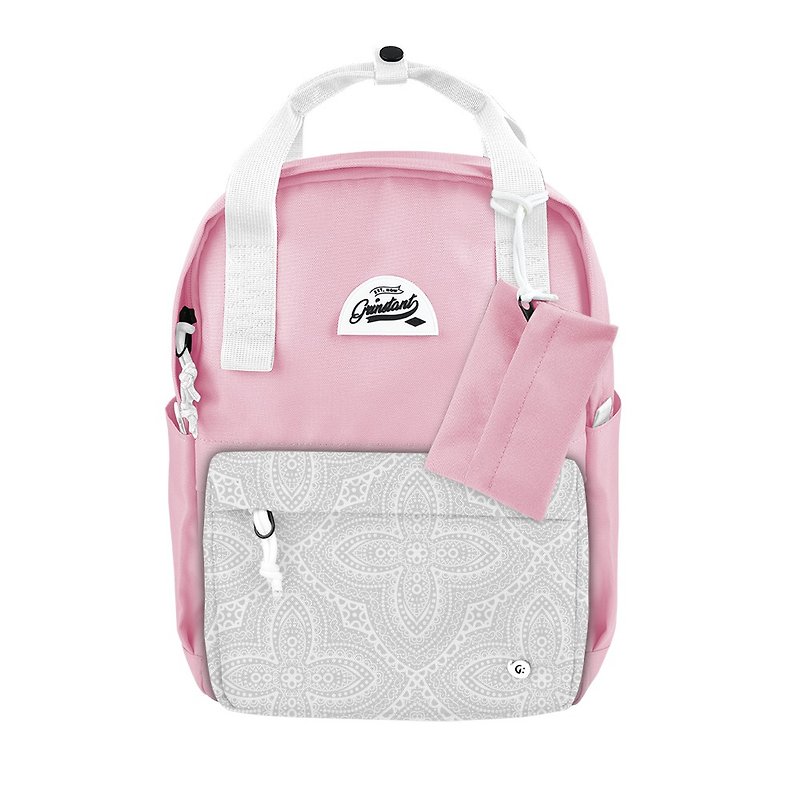 Grinstant Mix and Match Detachable 13-Inch Backpack - Dream Series (Pink with Mandala) - กระเป๋าเป้สะพายหลัง - เส้นใยสังเคราะห์ สึชมพู