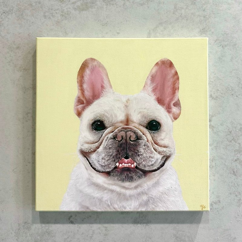 精緻寵物客製畫 30*30cm手繪 寵物肖像 油畫 送禮 - 似顏繪/客製畫像 - 棉．麻 