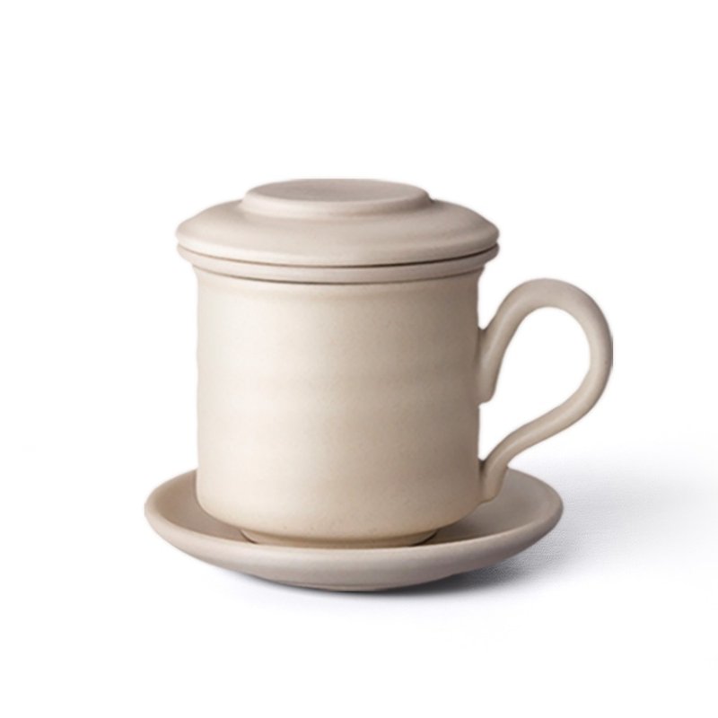 陶芸工房|クラシックコンセントリックカップ（ブラック・ホワイト）_美味しい水を飲んで美味しいお茶を淹れよう - マグカップ - 陶器 