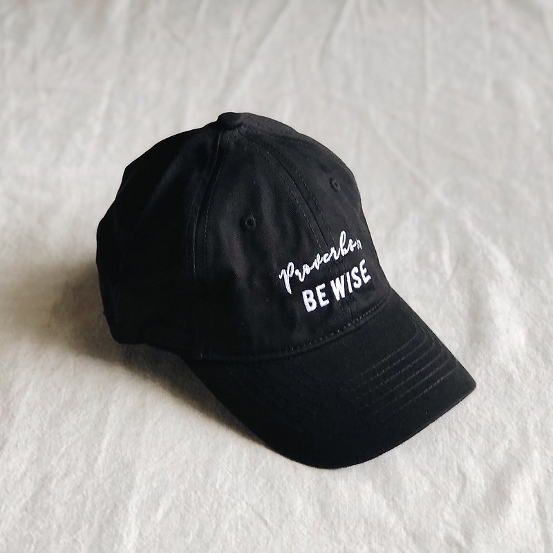 スポット [Be WISE] 本当にブラック黒いことわざ 1:7 知恵の古い帽子 - 帽子 - その他の素材 ブラック