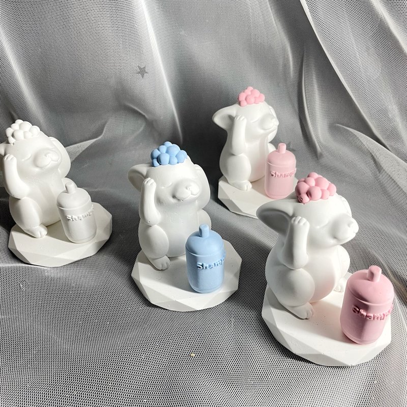 【手工製作】擴香柯基洗頭擺飾/擴香石 - 香氛/精油/擴香 - 其他材質 