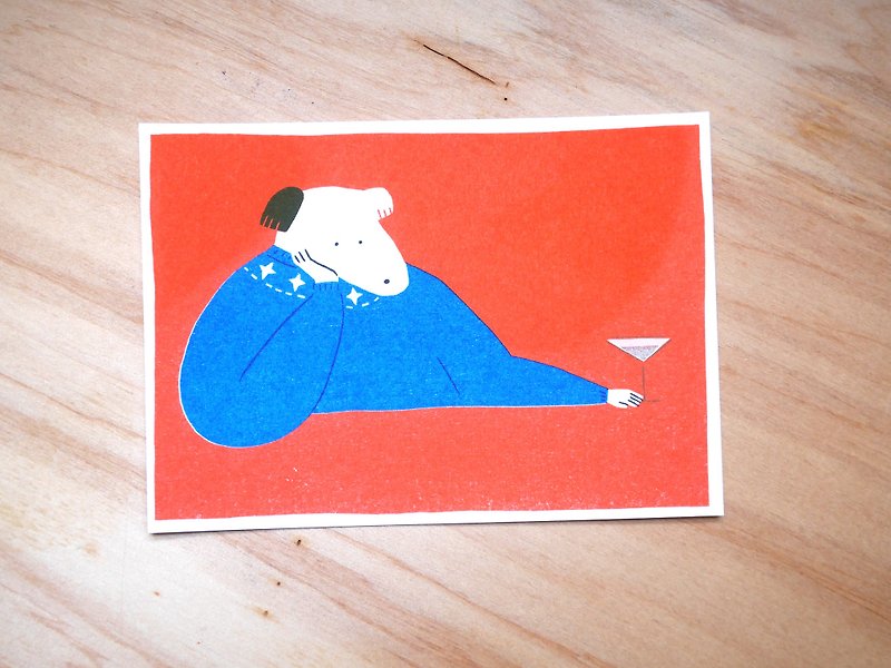 Postcard | This year's dog is still doing nothing... - Cards & Postcards - Paper 