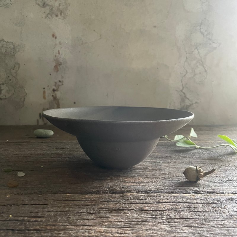灑金烏棕_深皿 - 碗 - 陶 卡其色