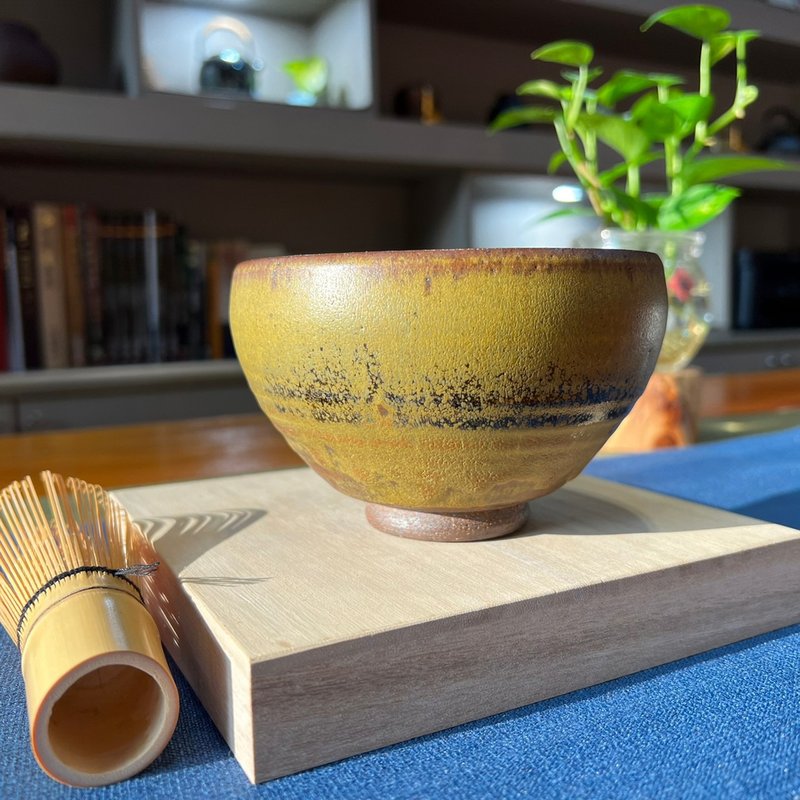 台灣陶藝大師蘇秉康 - 蓼汁冷釉茶碗(包窯作品) - 碗 - 陶 綠色