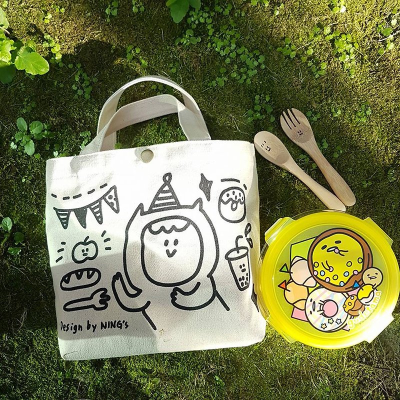 Ning's- small bag lunch bag - กระเป๋าถือ - ผ้าฝ้าย/ผ้าลินิน 