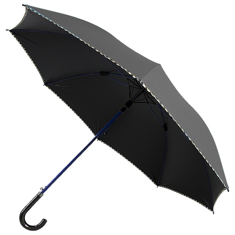 【TDN】Duke Cool Umbrella Super Large Umbrella Surface Vinyl Automatic Upright Umbrella Lightning-proof Sunny Umbrella (Jazz Gray) - Umbrellas & Rain Gear - Waterproof Material Gray