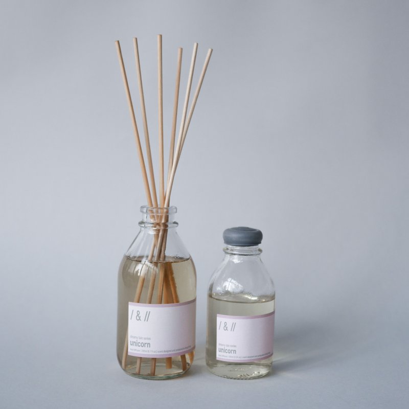 unicorn - FANTASY/dreamy tale series / reed diffuser in glass bottle 100ml/200ml - น้ำหอม - น้ำมันหอม สึชมพู