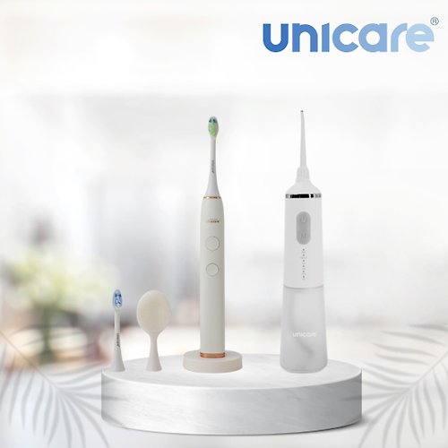 unicare® 口腔潔淨優惠組合自由配unicare電動沖牙機+任搭一款音波電動牙刷