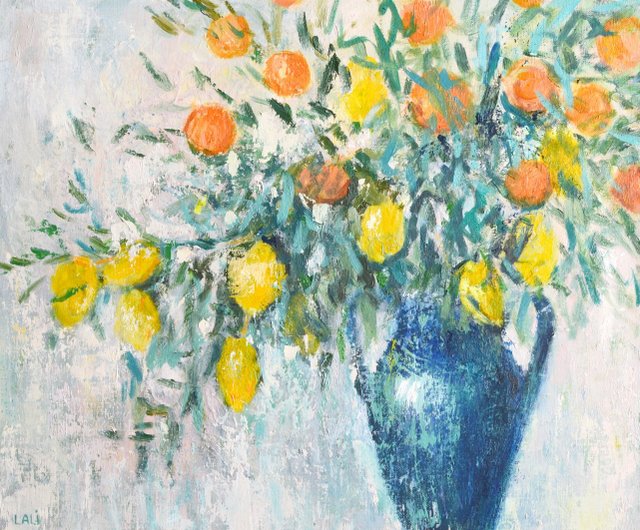 絵画 油絵 原画 動物 トカゲ イエロー アート インテリア SM 油彩画